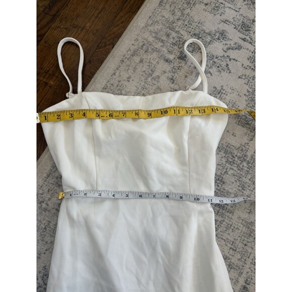 Lulus Iveta White Cutout Ruffled Sleeveless Midi Dress Size Medium Bridal Sexy - Picture 5 of 8